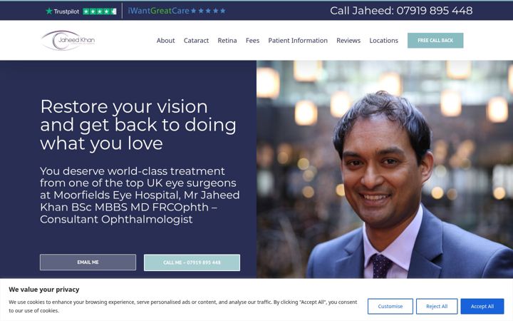 Screenshot of jaheedkhan.co.uk