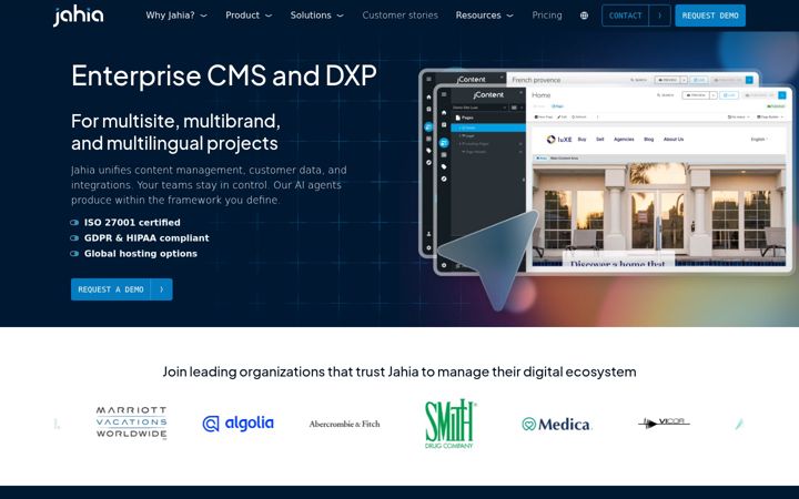 Screenshot of jahia.com