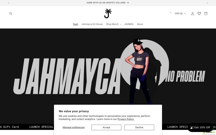 Screenshot of jahmayca.com
