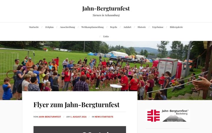 Screenshot of jahn-bergturnfest.de