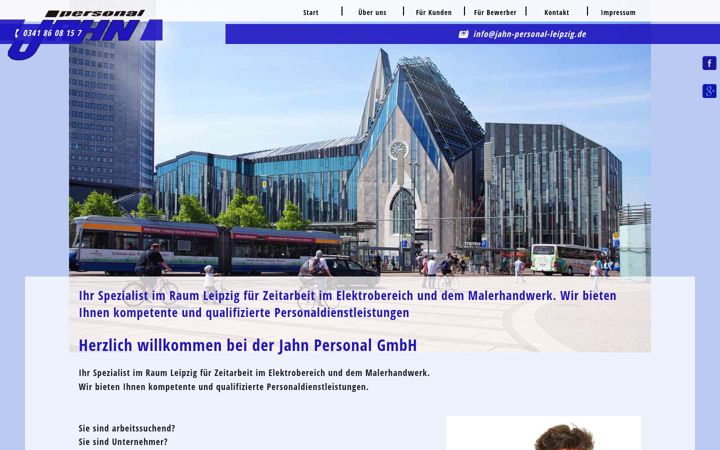 Screenshot of jahn-personal-leipzig.de