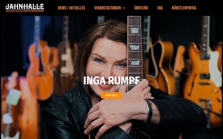 Screenshot of jahnhalle.de