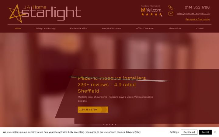 Screenshot of jahornestarlight.co.uk
