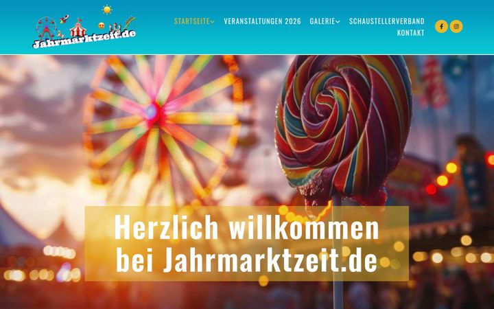 Screenshot of jahrmarktzeit.de