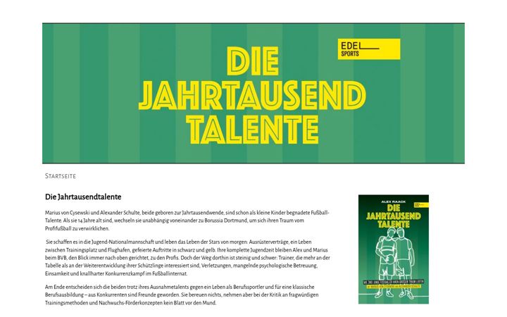 Screenshot of jahrtausendtalente.de