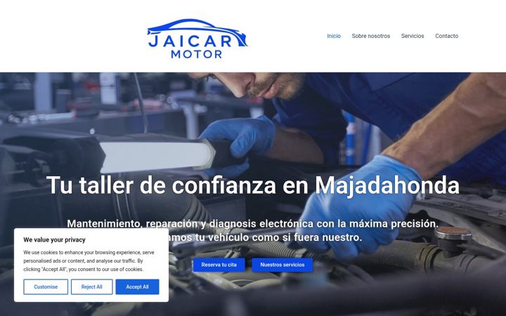 Screenshot of jaicar-motor.com