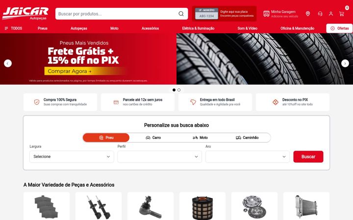 Screenshot of jaicar.com.br