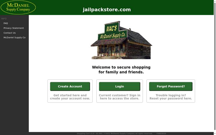 Screenshot of jailpackstore.com