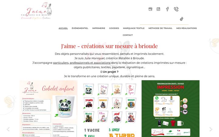 Screenshot of jaimecreation.fr