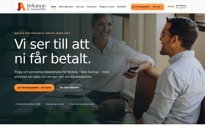 Screenshot of jainkasso.se