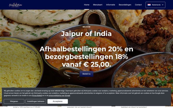 Screenshot of jaipurofindia.nl