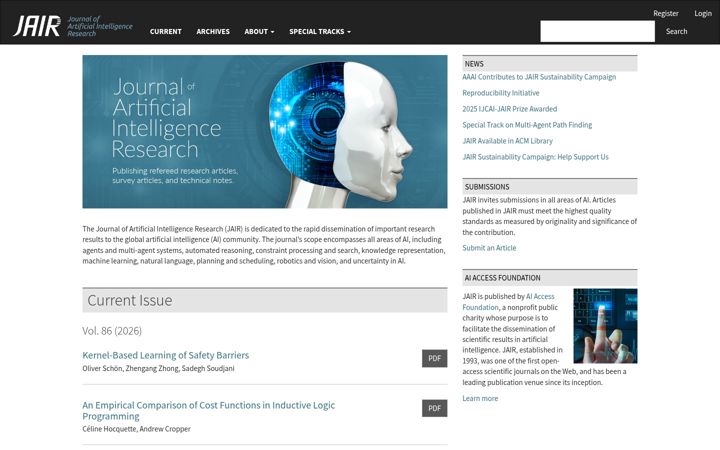 Screenshot of jair.org