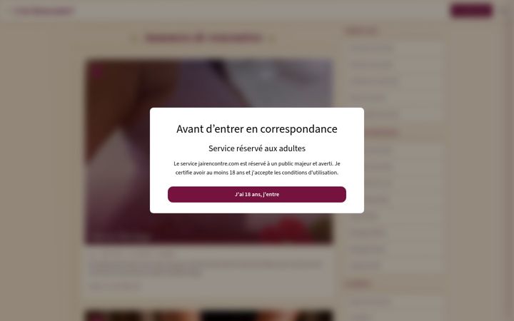 Screenshot of jairencontre.com