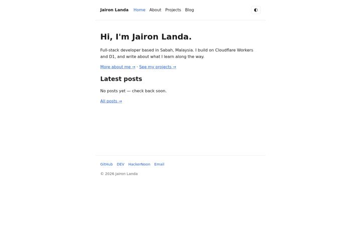 Screenshot of jaironlanda.com