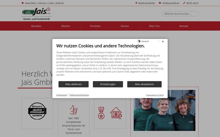 Screenshot of jais-gartentechnik.de
