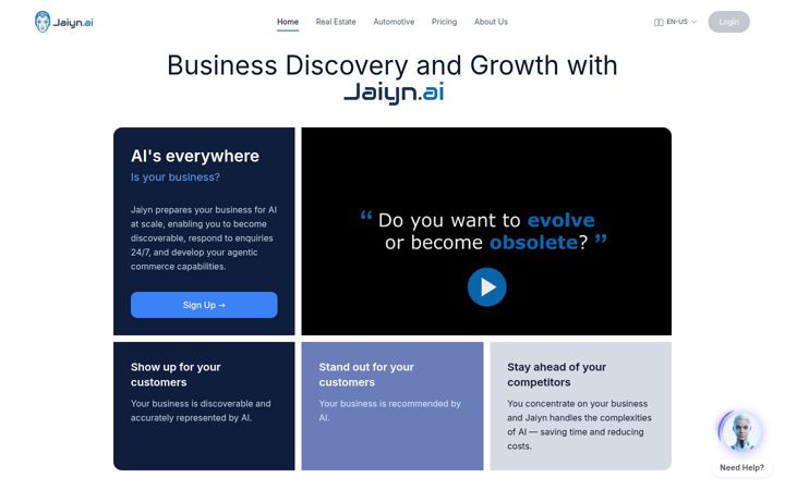Screenshot of jaiyn.ai