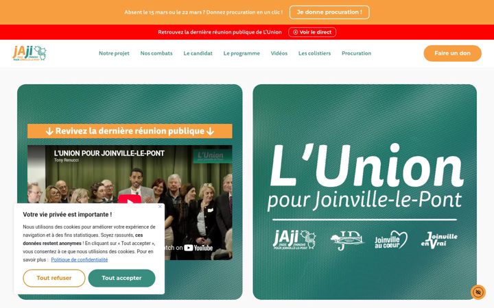 Screenshot of jajijoinville.fr