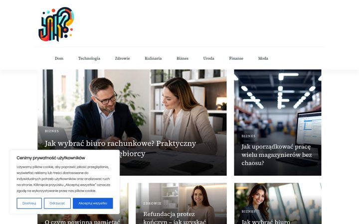 Screenshot of jak-wyprac.pl