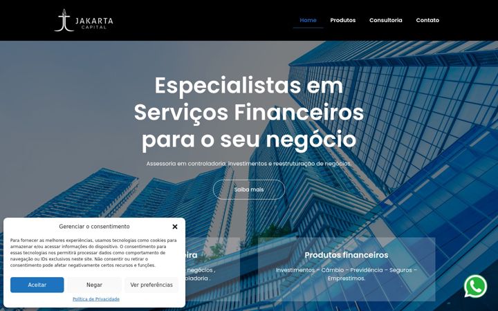 Screenshot of jakartacapital.com.br