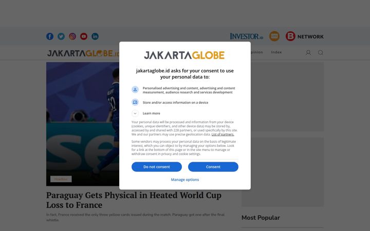 Screenshot of jakartaglobe.id