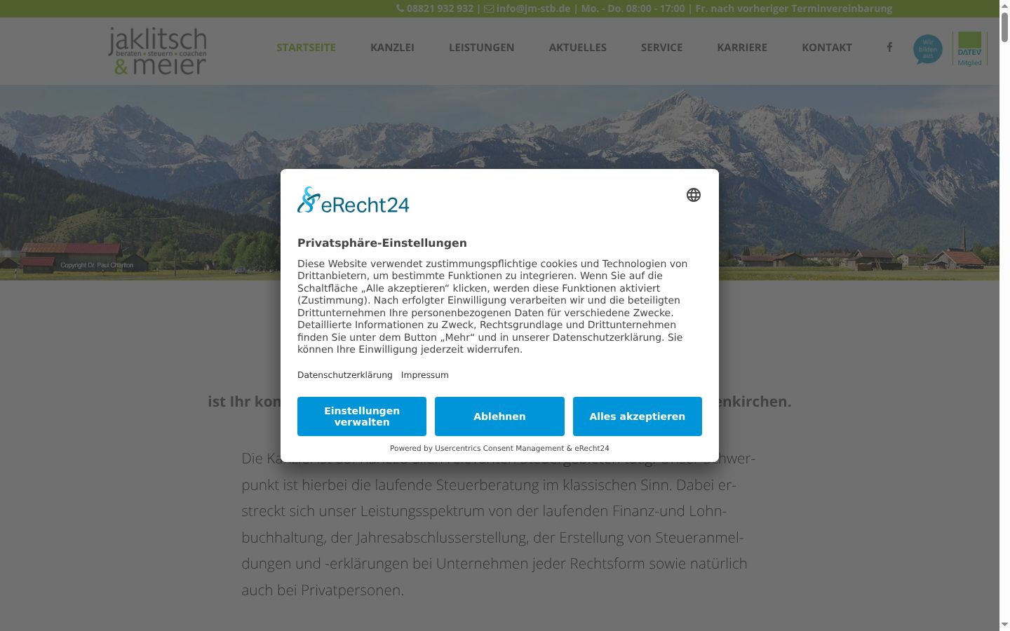 Sutikimo reklamjuostės, rodytos prieš bet kokią sąveiką, ekrano kopija
