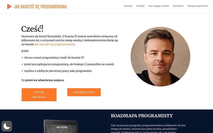 Screenshot of jaknauczycsieprogramowania.pl