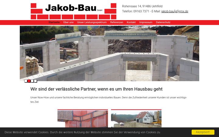 Screenshot of jakob-hochbau.de