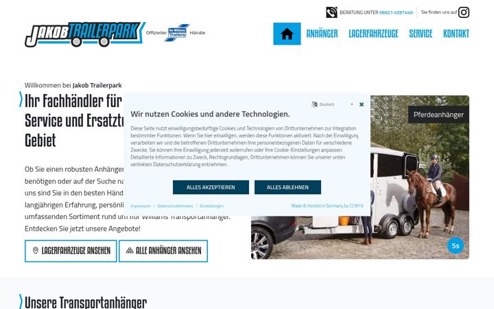 Screenshot of jakob-trailerpark.de