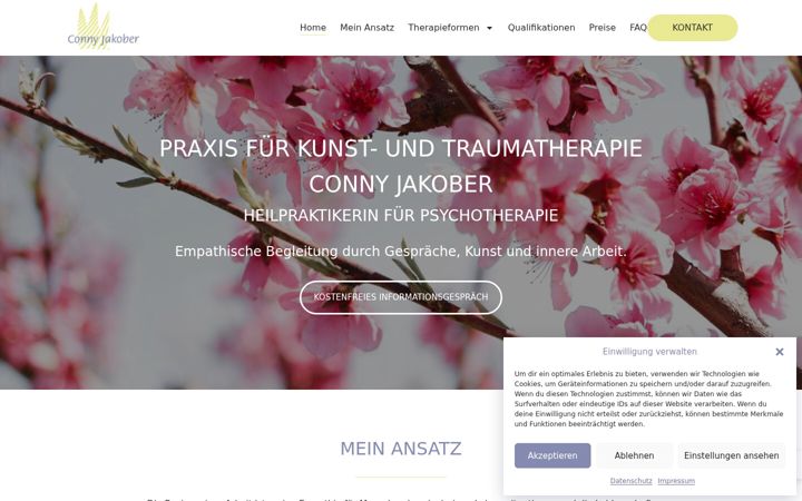 Screenshot of jakober-psychotherapie.de