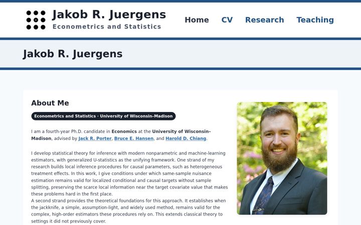 Screenshot of jakobjuergens.com
