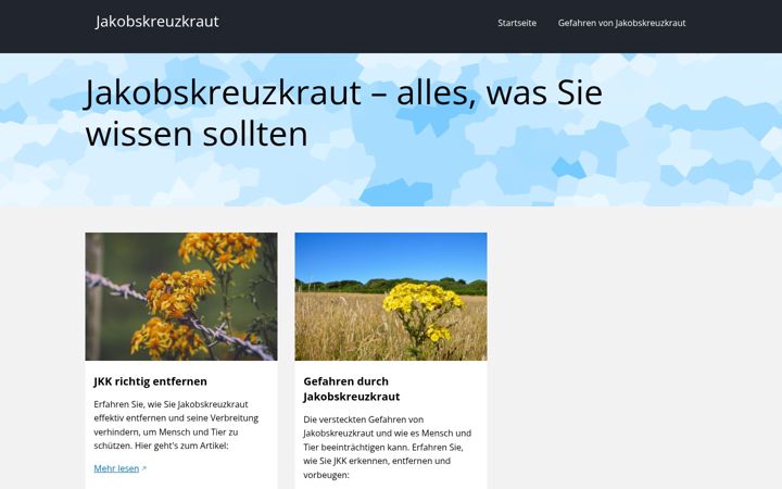 Screenshot of jakobskreuzkraut.net