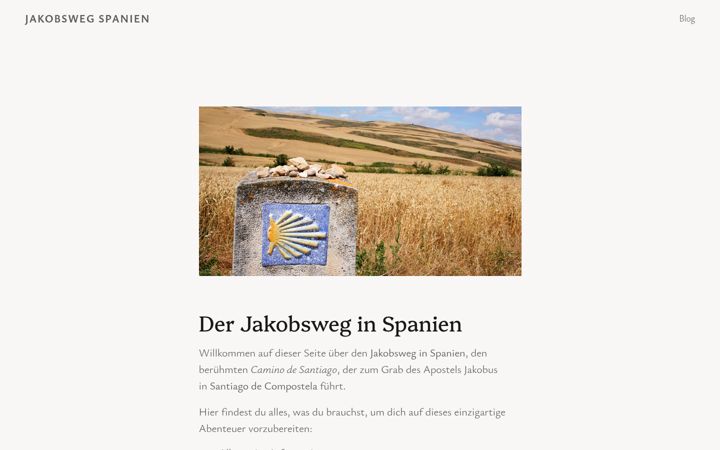 Screenshot of jakobsweg-spanien.info