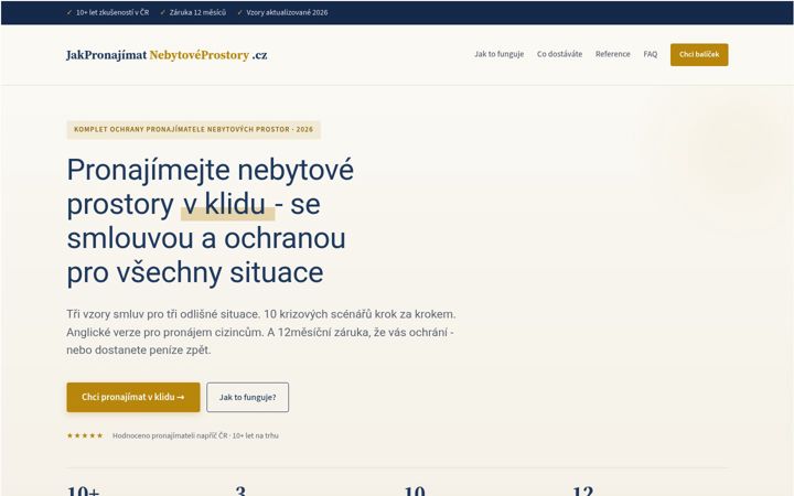 Screenshot of jakpronajimatnebytoveprostory.cz