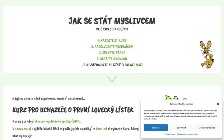 Screenshot of jaksestatmyslivcem.cz