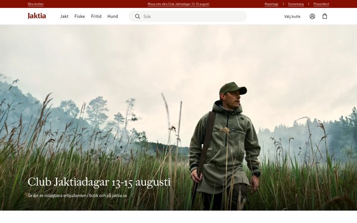 Screenshot of jaktia.se