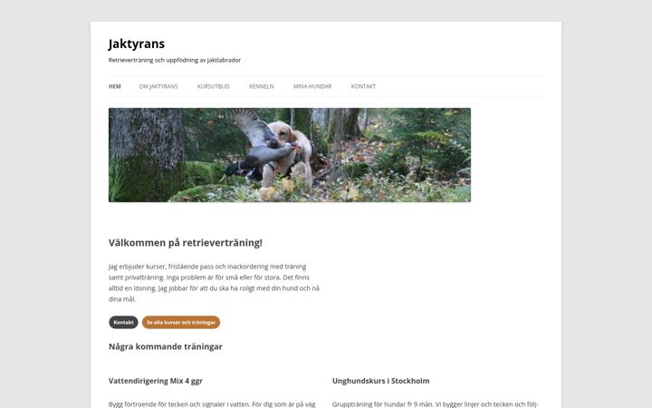 Screenshot of jaktyrans.se
