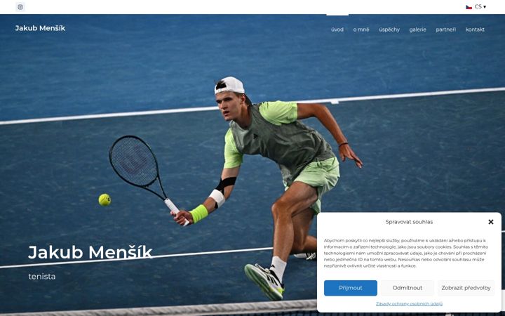 Screenshot of jakubmensik.com