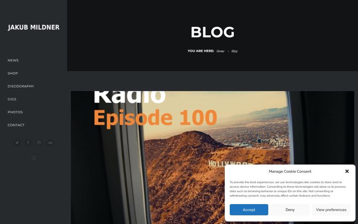 Screenshot of jakubmildner.com