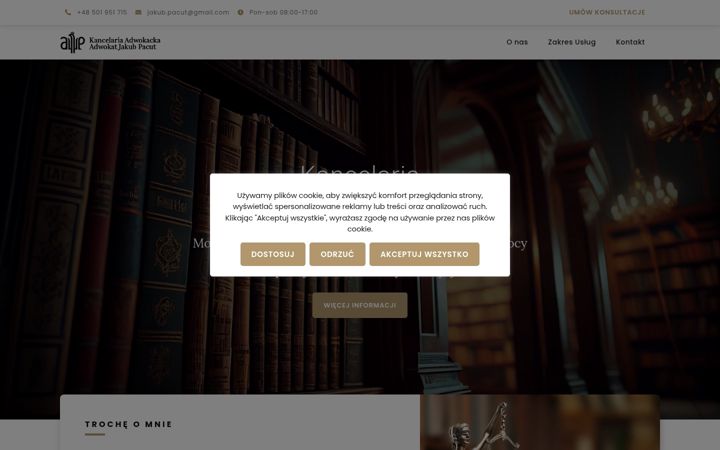 Screenshot of jakubpacut.pl