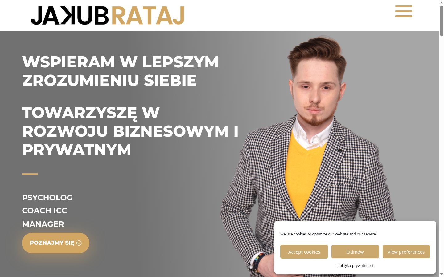 Zrzut ekranu banera zgody wyświetlanego przed jakąkolwiek interakcją