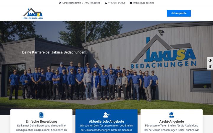 Screenshot of jakusa-jobs.de