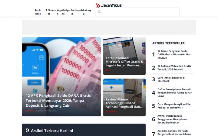 Screenshot of jalantikus.com