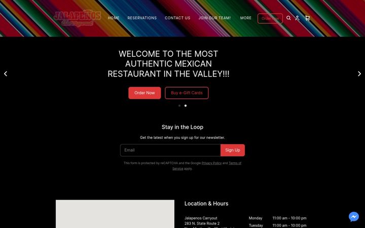 Screenshot of jalapenoswv.com