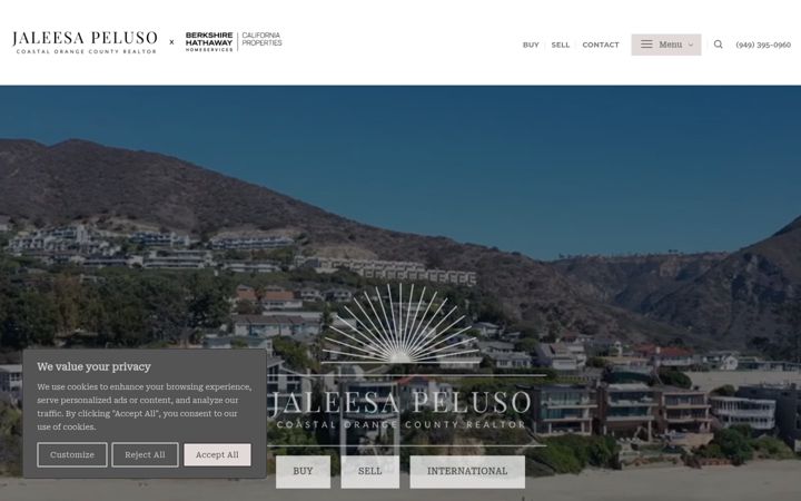 Screenshot of jaleesapeluso.com