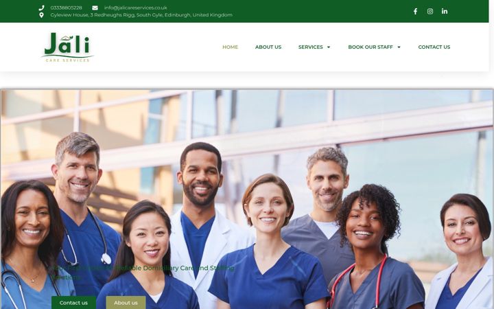 Screenshot of jalicareservices.co.uk
