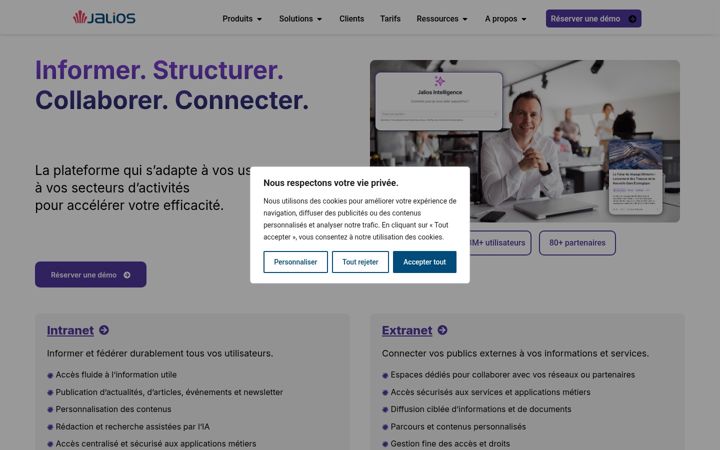 Screenshot of jalios.com