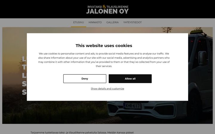 Skjermbilde av jalonenoy.fi