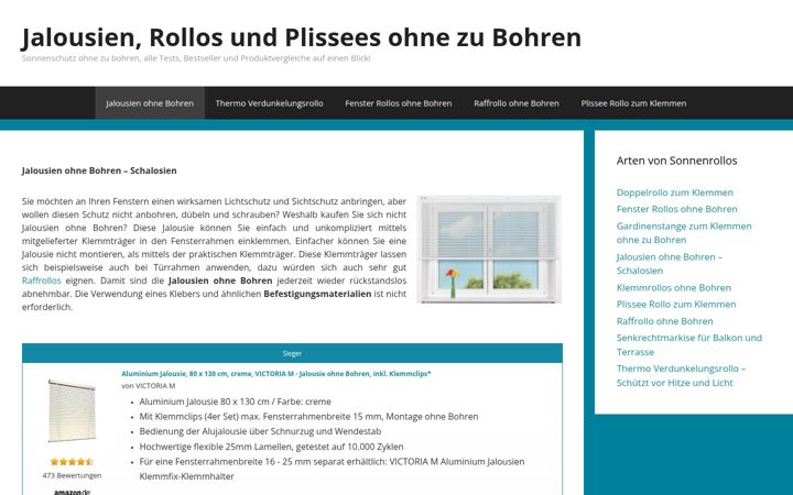 Screenshot of jalousienohnebohren.de