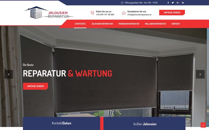 Screenshot of jalousienreparatur.at