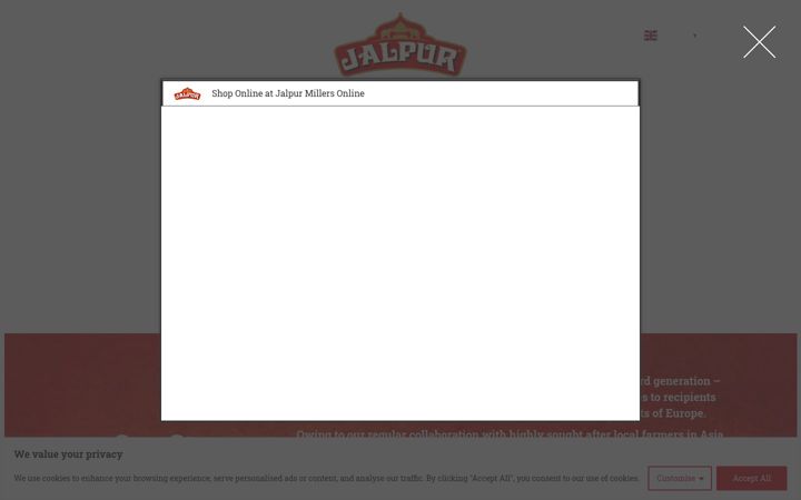 Screenshot von jalpurmillers.co.uk